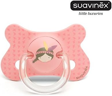 SUAVINEX "FUSION" Nr. 302946 - 1x Pacifier Soother Dummy Physiological Silicone Teat/ PINK INDIAN (4-18m+)