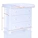 Chest of Drawers Arctic White with 3 Drawers and a Baby Changing Table Unit
