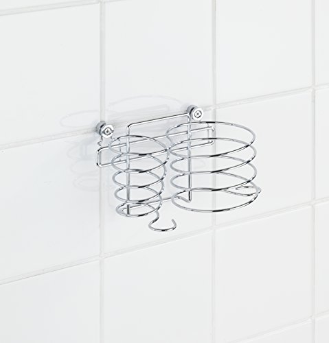 WENKO 22220100 Haartrocknerhalter und Glätteisenhalter Classic, Stahl, 20 x 12 x 12 cm, Chrom - 5
