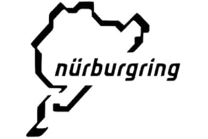 DESCONOCIDO Adesivo da taglio con scritta Nurburgring, 9 x 10 cm (nero)