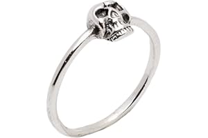 TreasureBay Anillo de plata de ley 925 calaveras para niñas adolescentes