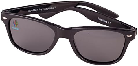Kids Polarised Sunglasses by booRah® Full UV400 Protection and Polarised (Black)