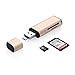 Produktbild Jelly Comb USB3.0 SD TF Kartenleser mit Adapter 3-in-1 USB-A / Micro USB / USB-C Typ-C, SuperSpeed Memory Card Reader USB Kartenlesegerät für Micro SD/SDXC TF Kartee, Gold