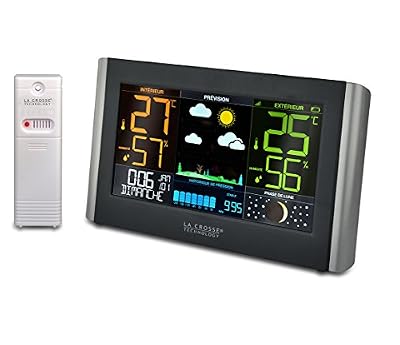 La Crosse Technolgy - WS6836 Station Météo grand écran LCD coloré - Noir