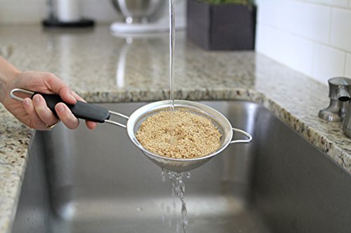 Cucinare Lebensmittel-Sieb Premium-Set Edelstahl Feines Sieb, Abtropfsieb – 3 Größen - 5