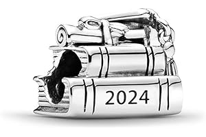 TCZNAF Charms Graduación y Vacaciones Abalorios Colgante de Cuentas Plata de Ley 925 Compatible con Europeo Pulsera Collar,Abalorios para mujer