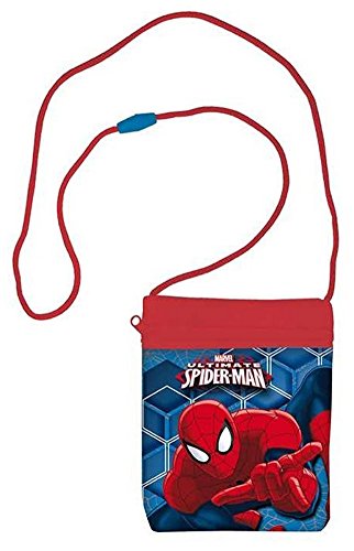 Preisvergleich Produktbild +d Kinder Brustbeutel Geldbeutel Portemonnaie Umhängetasche Brusttasche Geldtasche (Spiderman)