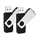 Produktbild RAOYI 2 Stück USB Stick 64GB Speicherstick 3.0 Schwenkbar Design Memory Sticks Flash Drives mit LED für Datenspeicherung (Schwarz)