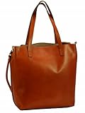  BZNA Berlin Rena XXL Luxus Shopper ECHT LEDER Tasche Damentasche Cognac IT Leather