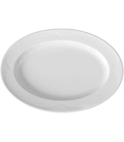 Lot De 12 Assiettes Plates,En Verre Opale Extra Résistant,25Cm,Blanc[J9] - Maison