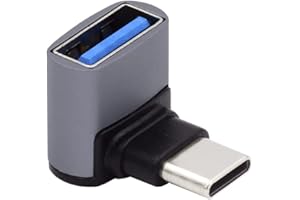 NFHK Kątowy adapter USB-C typu C na USB 3.0 żeński adapter OTG 90 stopni do laptopa tabletu telefonu