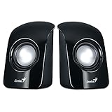 Genius SP-U115 - Altavoces de estantería (USB, 1.5 W RMS, estéreo), color negro