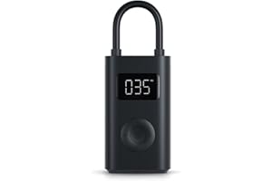 SUPERPOW Mijia Compressore Aria Portatile 2, Mi Portable Electric Air Compressor 2, 6 Modalità di Gonfiaggio, Lampada LED, 150 PSI Mini Air Pump 2000mAh Batteria per Auto, Bici, Moto, Scooter, Pallone (Nero)