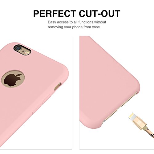 RANVOO [RAINBOW] iPhone 6s /6 Case, Soft Silicone Case, Compatible with Universal Magnetic Car Mount, Pink
