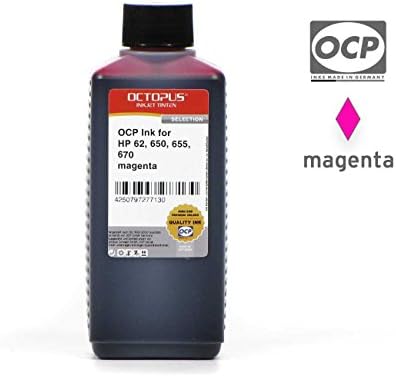 62 OCP Ink Cartridge for HP 62XL, 650, 655, 670 500 ml magenta