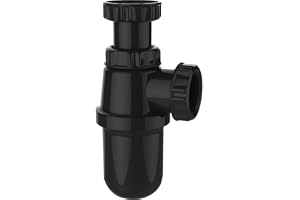 Siphon de lavabo à culot - ABS Noir - 1“1/4 - Ø 32 mm - Valentin