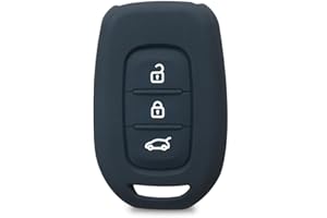 LANGJIAO 3 Pulsanti Custodia Chiave Auto, Adatta per Renault Clio 5 Twingo Logan 2021 Stepway, Adatta per Dacia Sandero Stepway 2021 Duster Key Cover, B Modello Nero