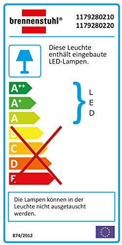 Brennenstuhl SMD-LED-Leuchte / LED Strahler mit Bewegungsmelder (Außenstrahler zur Wandmontage IP44, LED Fluter mit 24 hellen SMD-LEDs) Farbe: schwarz - 2