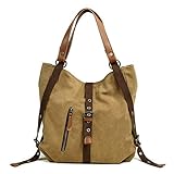 ✅ Gran capacidad y multi-bolsillo --- Tamaño: Longitud: 31 cm, Ancho: 10 cm, Altura: 35 cm, Peso: 0,6 kg, diseño razonable de bolsillos hacen que sea fácil colocar teléfonos móviles, cosméticos, gafas, paraguas, agua, etc.