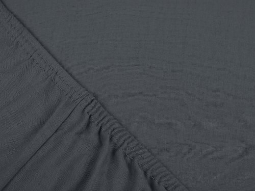 klassisches Jersey Spannbetttuch – erhältlich in 22 modernen Farben und 6 verschiedenen Größen – 100% Baumwolle, 120 x 200 cm, anthrazit - 3