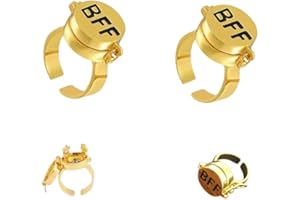 Yoimckay 2 Stück BFF Ring Anime Cartoon Design, Süßes Einstellbar Offene Kappe, Schmuckgeschenke Für Frauen Mädchen, Gedenkgeschenk Für Besten Freund