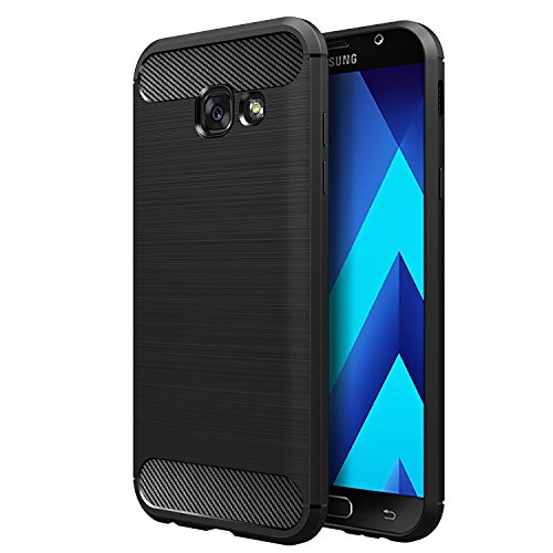 Samsung Galaxy A5 2017 Hülle Case, Elekin Soft-Flex Capsule Premium Schwarz TPU Handyhülle Schutzhülle Schmaler Telefonschutz für das Samsung Galaxy A5 2017 - Schwarz