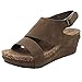 Produktbild EUCoo_shoes Eucoo Damenschuhe Retro Plattform Wasserdichte Plattform Hang Mit Ledersandalen Freizeitschuhe(Khaki, 35)
