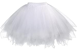 Vatocu Layered Tutu Jupe Ballet Danse Tulle Tutus Princesse Robe Tutu Jupe Rave Party Tenues Jupe Ballet Prom Party Costume pour Femmes et Filles