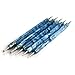 Crazy Cart 5pcs Blue 2 Way Double Ended Nail Art Manicure Pedicure Dot Paint Dotting Painting Marbleizing Pen Tool