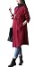 Vogstyle Women's Casual Long Sleeve Trench Coat Medium Style 1-Wine Red