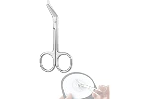 MUROCEA Ostomy Bag Scissor - Stoma Pouch Shear with Blunt Round Tip for Colostomy Ileostomy Care, Stainless Steel, 4.4" L, 1Pcs