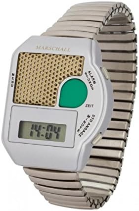 Big Digit Talking Watch – Silver Large Control Button with Flex Bracelet (Blind)