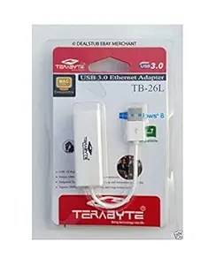 Terabyte World Shopper TB-26L USB to RJ45 USB 2.0 Ethernet LAN Adapter (White , Windows -8)