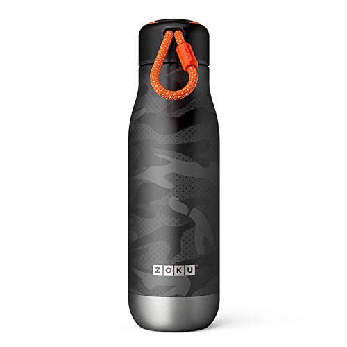 Zoku 18oz/500ml Black Camo Vacuum Insulated SS Bottle Zoku 18oz/500ml Black Camo Vacuum Insulated SS Bottle