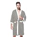 Produktbild Herren Bademantel Morgenmantel Lang Langarm Schalkragen Frühling und Herbst Mikrofaser Saunamantel Warm Pyjamas Nachthemd Modernen Farben Baumwolle