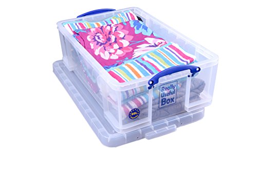 Really Useful Kunststoff-Aufbewahrungsbox leicht robust stapelbar 50 Liter 44 x 71 x 23 cm transparent - 2