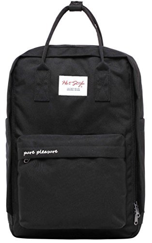 PURE PLEASURE Universit  t Schulranzen Reiserucksack   42x28x12cm   H  lt 15 6-Zoll Laptop   Schwarz