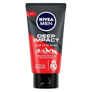 Nivea Men Facewash, Deep Impact Acne, With Himalayan Rock Salt, 50 Gm