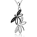 Produktbild BBYaki Zwei Libellen Diamant Anhänger Halskette, Weihnachten Thanksgiving Neujahr Geschenke, Geburtstag Hochzeitsgeschenke, S925 Silber, Mode Personalisierte Accessoires Halskette