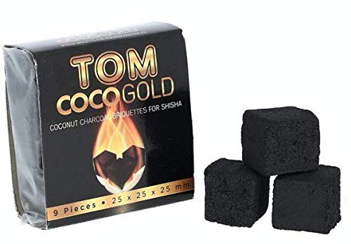 Tom coco minis, carbón natural para chicha Premium Gold 9 piezas (1)
