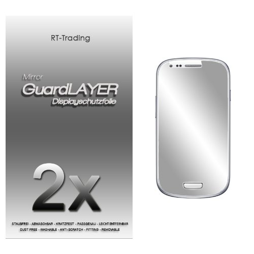 RT-TRADING 2x Samsung Galaxy S3 Mini i8190 Spiegelfolie Display Schutzfolie Mirror Screen