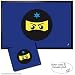 Produktbild Set: 1 Fußmatte Türmatte (60x40 cm) + 1 Mauspad (23x19 cm) - Gaming, Ninja Icon, Blau