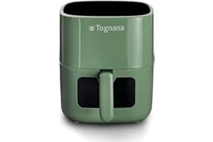 Tognana Iridea, Friggitrice ad aria 5,5 L con contenitore e griglia antiaderente e display digitale, verde salvia