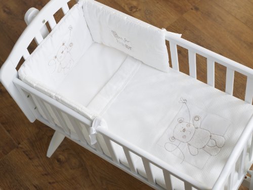 Obaby B is for Bear Crib Set (White)
