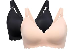 momcozy Nursing Bras for Breastfeeding, Seamless Pregnancy Maternity Bra Wireless Classic Jelly Strip Support Nursing Bra