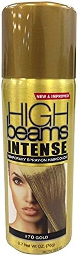 New &amp; Improved High Beams Intense Temporary Spray On Hair Color 2.7oz #70 Glod