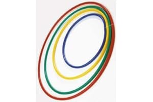 Carta Sport Hoop36 Cerceaux de Football de 91,4 cm en 4 Couleurs Vert, Rouge, Bleu et Jaune, Blanc, Taille Unique
