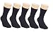 Footprints Organic Cotton SCHOOL Socks - Boys and Girls- Calf length- Pack of 5 (Black) - Extra soft and Breathable RS.240.00