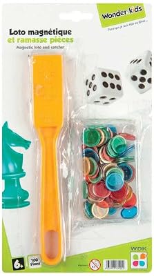 WDK PARTNER - A1300730 - Jeux de société - Bâton magnétique + 100 pions magnétiques