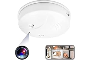 FiveSky WiFi Hidden Spy Camera Full UHD 4K Smoke Detector Camera Security Nanny Cam Wireless Mini Video Recorder with Motion Detector/Night Vision, Support iOS/Android